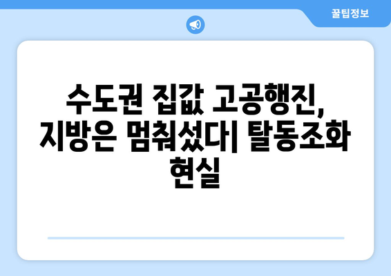 수도권과 지방 부동산 격차: 아파트값 탈동조화 원인