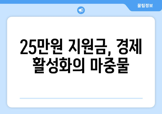 민생회복을 위한 25만 원 지원금 제정