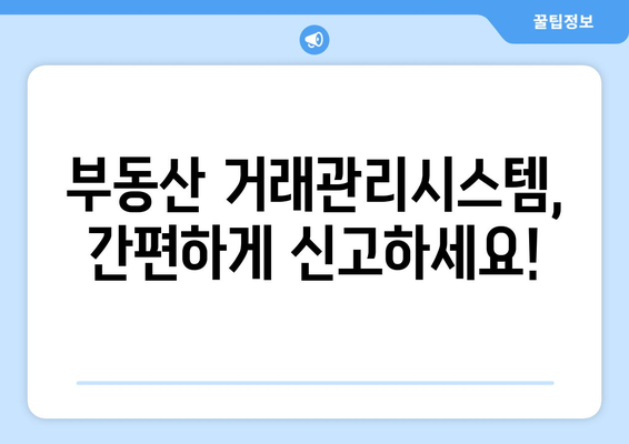 부동산 거래관리시스템 활용하는 팁: 주택 임대차 계약 신고