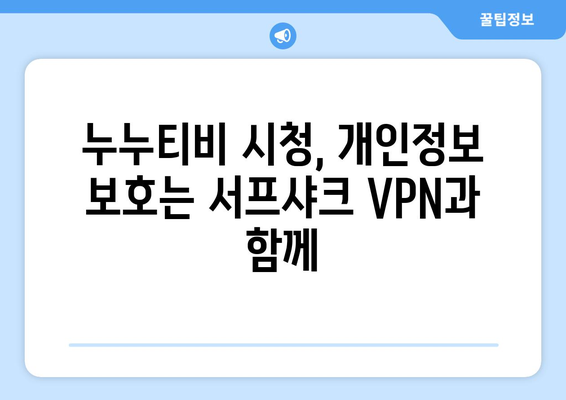 누누티비, 서프샤크(Surfshark) 안전 VPN 기능 소개