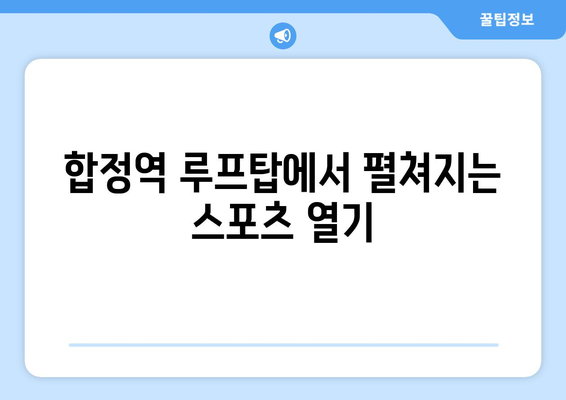 합정단체모임 술집 합정역 루프탑 대형티비에서 스포츠 중계