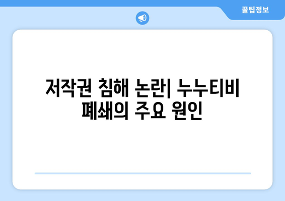 누누티비가 없어진 이유