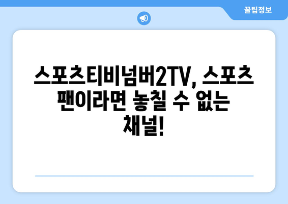 스포츠티비넘버2TV 소개