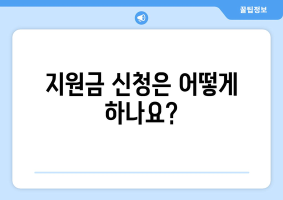 정부 민생 지원금 25만 원 신청 방법 및 자격