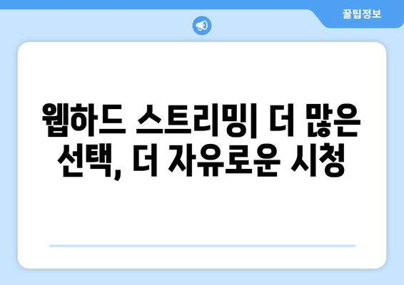 티비위키 대신 웹하드 스트리밍을 이용하는 이점