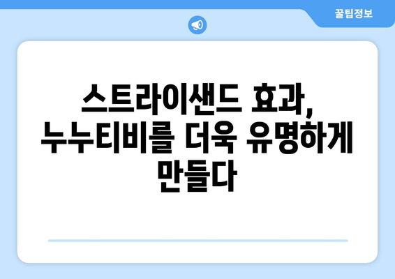 불법 사이트 누누티비가 보여준 스트라이샌드 효과