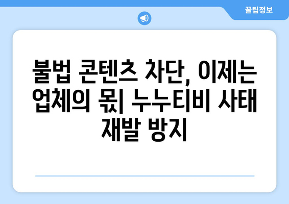 제2의 누누티비 차단: 콘텐츠 전송업체에 의무 부과