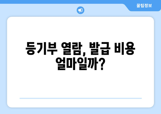 부동산 등기부 열람과 발급 절차 파악하기