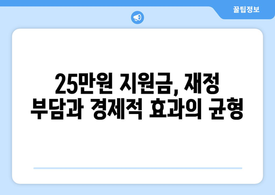 25만원 지원금과 관련된 경제적 영향 분석