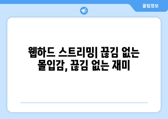 티비위키 대신 웹하드 스트리밍을 이용하는 이점