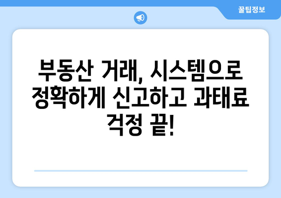 과태료 발생 방지: 부동산거래관리시스템을 통한 정확한 신고