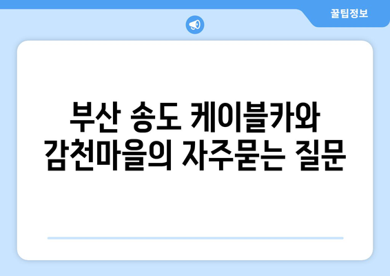 부산 송도 케이블카와 감천마을