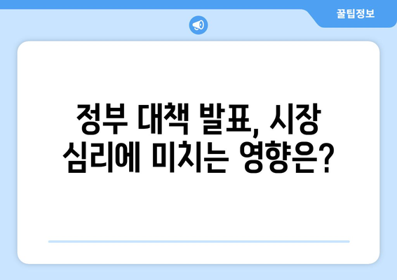 부동산 가격 상승의 심리학: 정부 대책 발표 후 시장 반응