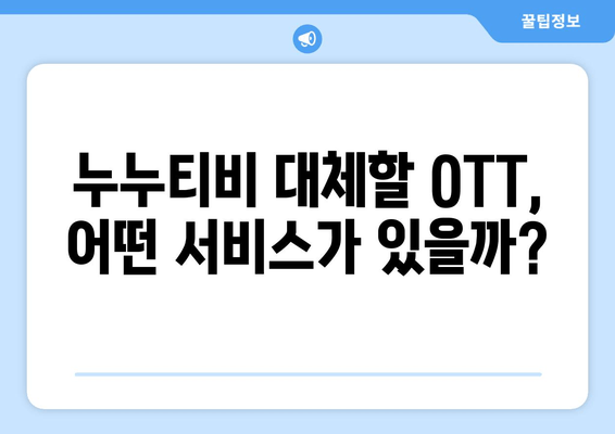 누누티비 폐쇄 이후 대안 OTT 서비스 리뷰