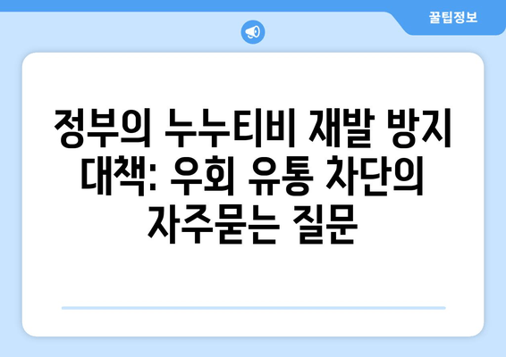 정부의 누누티비 재발 방지 대책: 우회 유통 차단