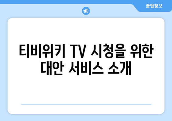 티비위키 TV에서 우회 방법