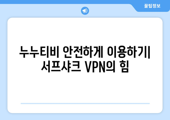 누누티비, 서프샤크(Surfshark) 안전 VPN 기능 소개