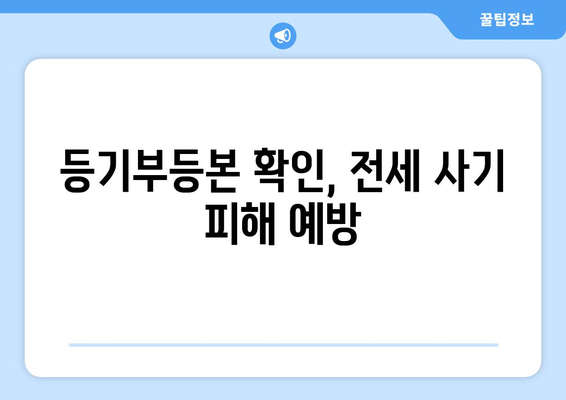 전세 사기 예방에 필수! 등기부등본 확인의 중요성