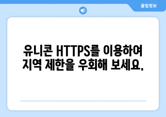 유니콘 HTTPS 프로그램으로 IP 우회하기