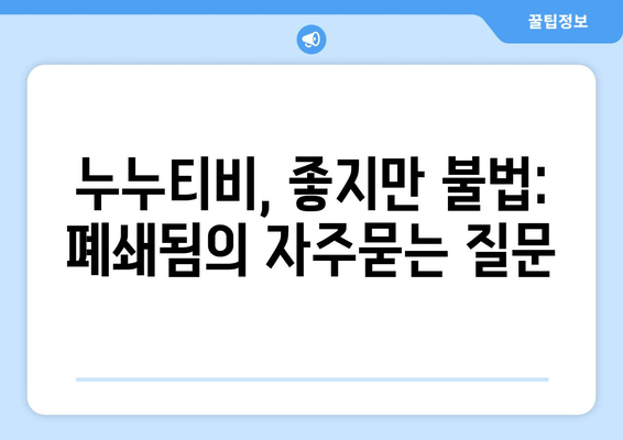 누누티비, 좋지만 불법: 폐쇄됨