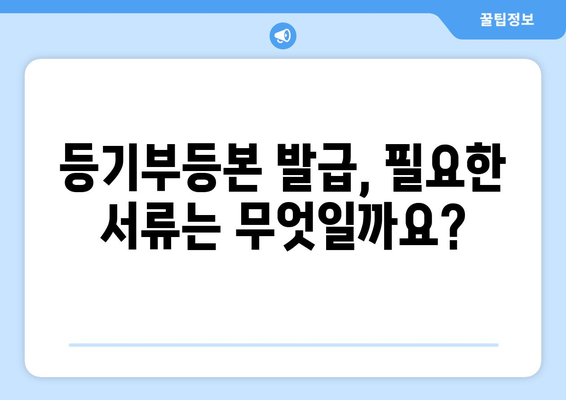 부동산 등기부 등본 열람과 발급 절차 가이드