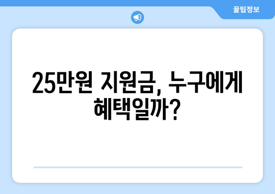 1인 시위로 반대하는 25만원 민생 회복 지원금