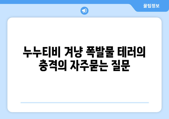 누누티비 겨냥 폭발물 테러의 충격