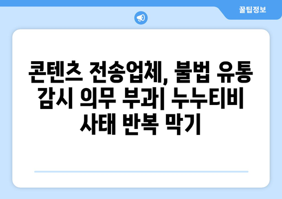 제2의 누누티비 차단: 콘텐츠 전송업체에 의무 부과