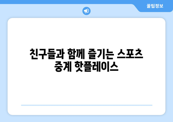 스포츠 중계를 볼 수 있는 합정단체모임 술집 제안