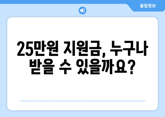 전국민 25만원 지원금 신청 방법 안내