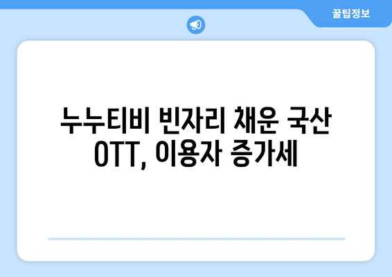 누누티비 차단 이후, 국산 OTT 이용자 수 증가