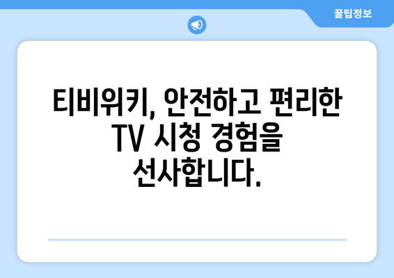 티비위키가 제공하는 보안 기능과 프로그램 편성표