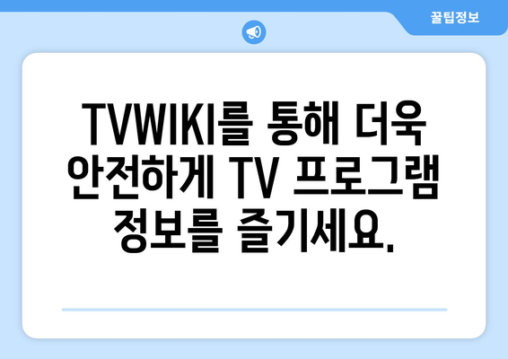 TVWIKI를 통한 TV 프로그램 편성표와 보안