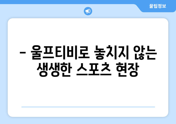 스포츠중계 모바일 중계 해외스포츠중계 울프티비