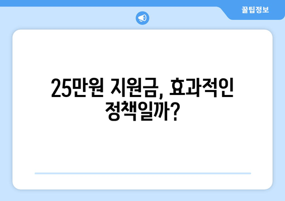 25만원 민생회복 지원금, 찬반 갈등