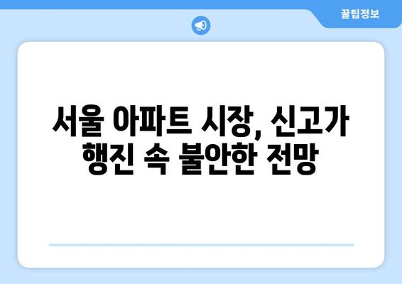 269건의 신고가 거래: 서울 아파트 시장 과열 징후? | 부동산 시장 동향