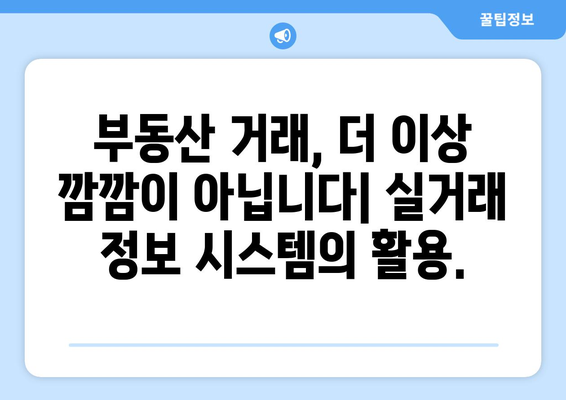 부동산 거래관리시스템으로 실거래 정보 관리하기