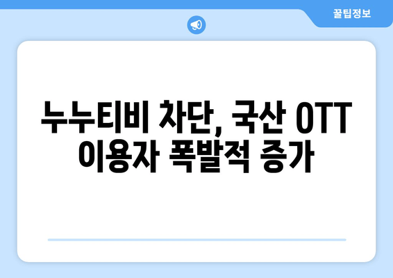 누누티비 차단 이후 국산 OTT 이용자 급증