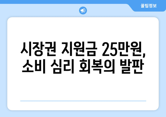 시장권 지원금 25만원으로 소비 침체 극복