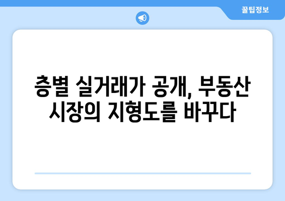 아파트 실거래가 층 단위까지 공개: 차세대 부동산 거래관리시스템