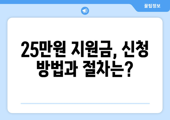 민생회복지원금 1인당 25만원 지급