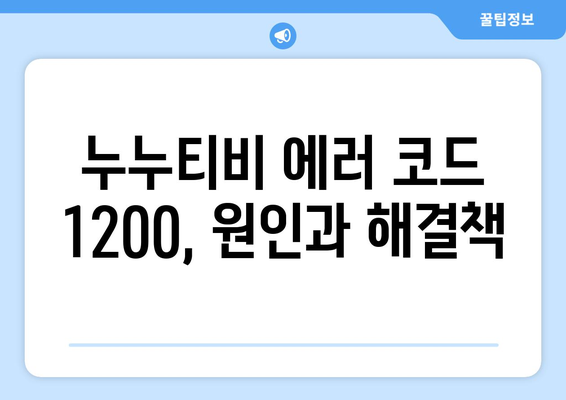 누누티비 에러 코드 1200: 비디오 재생 중 오류