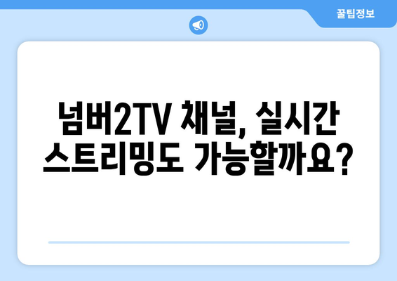 스포츠티비2TV: 넘버2TV 채널 정보