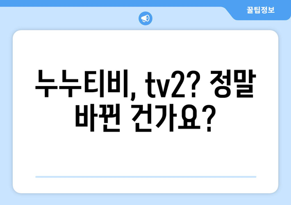 누누티비의 최신 주소는 tv2?