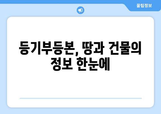 부동산 등기부등본의 정의, 열람·발급 안내