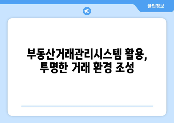 부동산 실거래 신고 방법: 부동산거래관리시스템