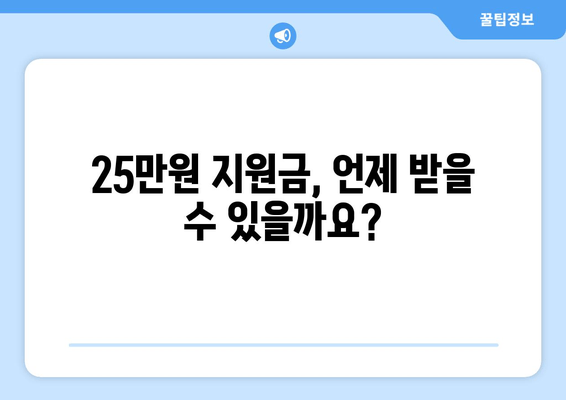 민생회복지원금 1인당 25만원 지급