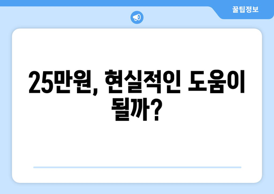 이재명의 25만원 지원금 안, 현금 깡 VS 민생 고통