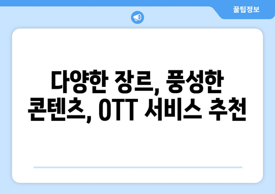 누누티비 폐쇄 이후 대안 OTT 서비스 리뷰