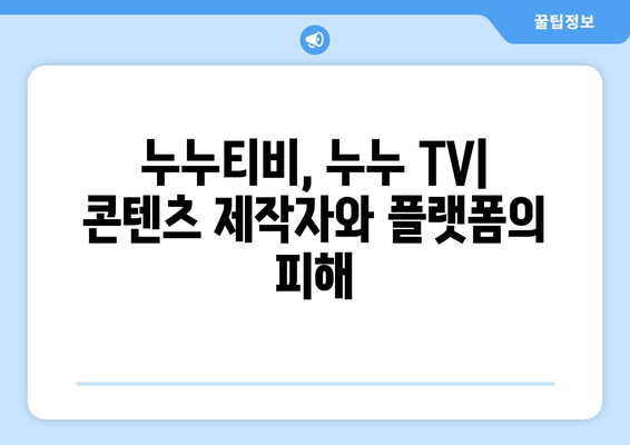 누누티비 및 누누 TV: 좋은 콘텐츠지만 불법